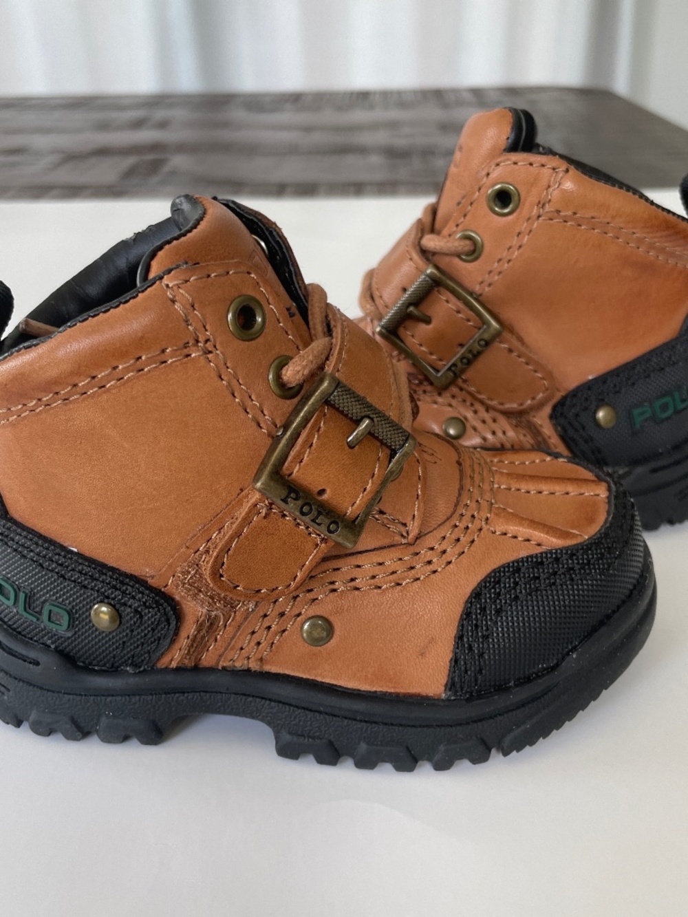 Polo Ralph Lauren Tyrek (also known as the Conquest Hi) toddler boots,Sz 5 NWOT